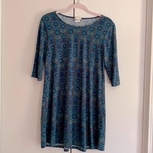 Boho A line dress. Mid length sleeve. Women’s Medium.